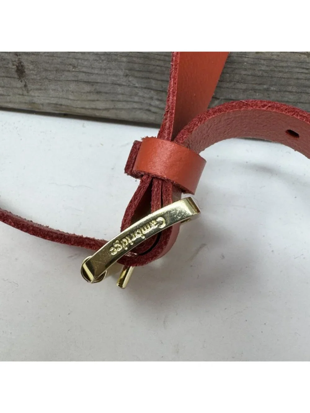 Hiding Miffy Isla by Cambridge Satchel Company Leather Carrot Orange Purse